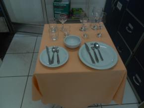 TALHERES E PRATOS E TAÇAS